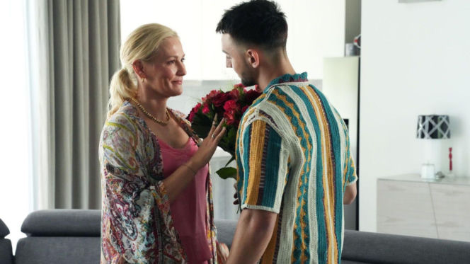 Barwy szczęścia odc. 3284. Justyna (Sylwia Juszczak-Krawczyk), Mirek (Oliwier Kozłowski)