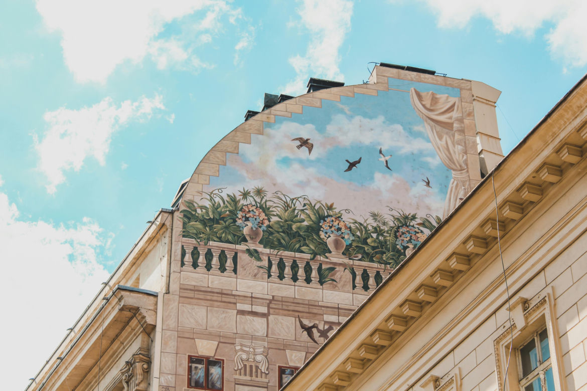 Mural w Bukareszcie
