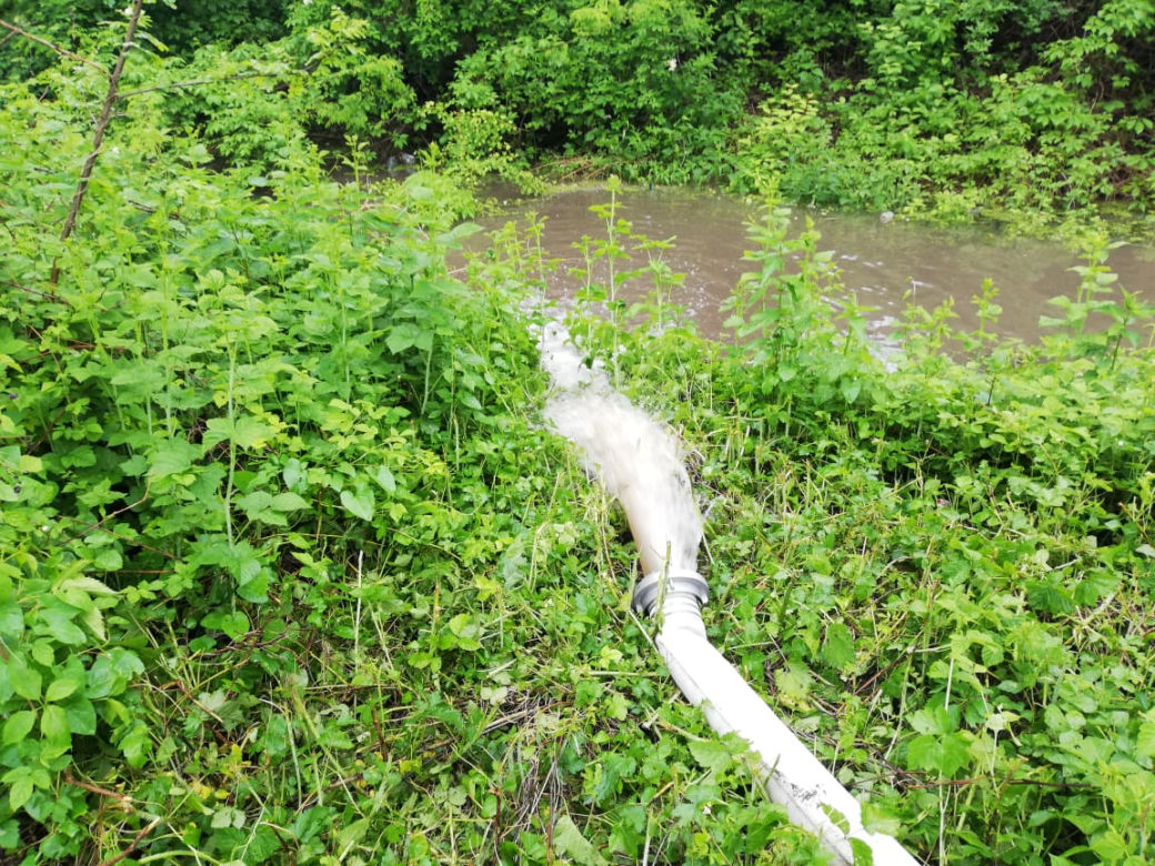 Powódź w Krakowie: Zalana ulica Półłanki 24.05.2019