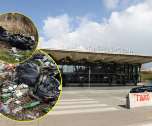 Śmietnisko obok Dworca Wschodniego. Kto odpowiada za wygląd działki?