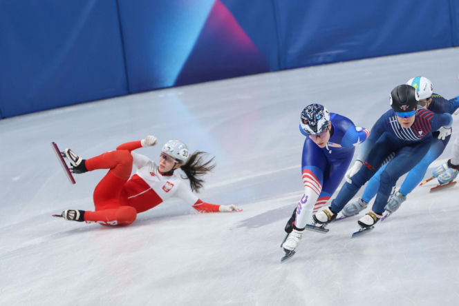 Wypadek Kamili Sellier w short tracku