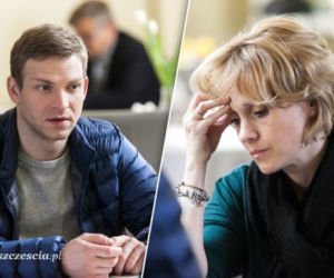 Barwy szczęścia odc. 1293. Dominika Sadowska (Aleksandra Woźniak), Łukasz (Michał Rolnicki)