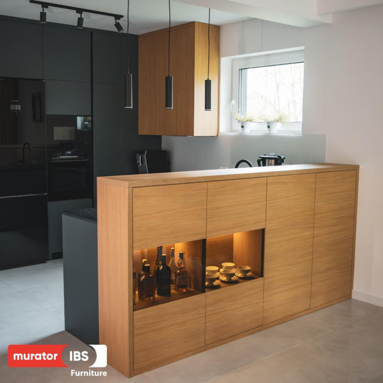 Pół-wyspa kuchenna - zrealizowana przez Murator Furniture