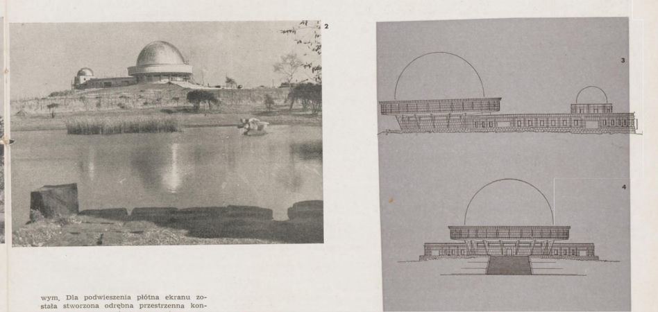 Planetarium Śląskie - zrzut z archiwalnego wydania Architektury w 1956