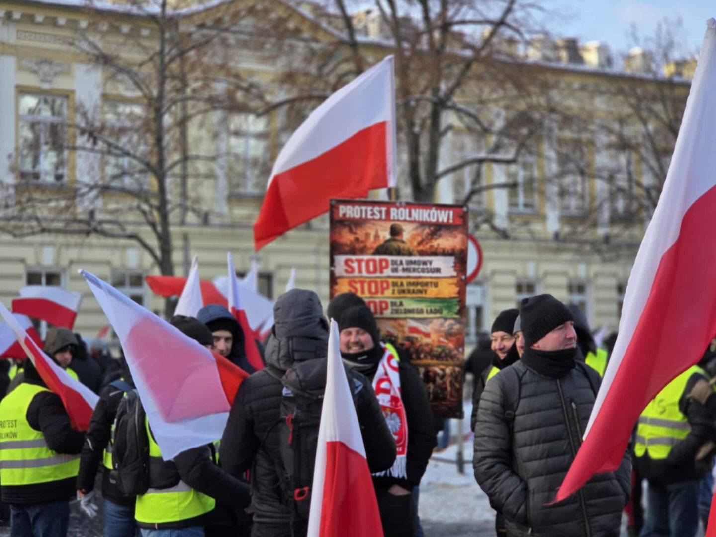 Protest rolników w Warszawie. Rząd sprzeciwia się umowie Mercosur