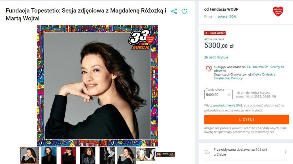 Aukcje gwiazd dla WOŚP