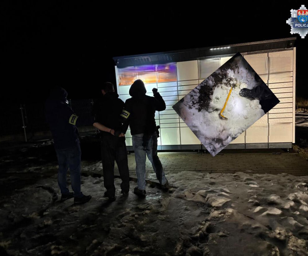 Włamywał się do paczkomatów w czterech województwach. Wpadł w nocy z łomem w ręku