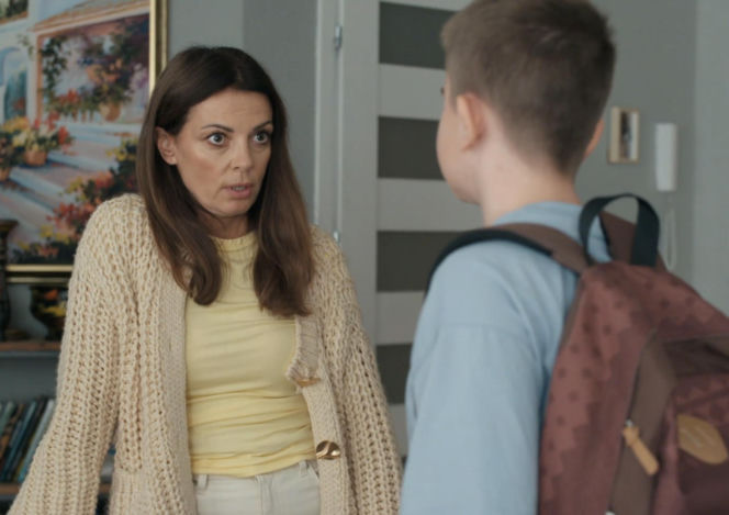 Barwy szczęścia, odcinek 3311. Kasia (Katarzyna Glinka), Ksawery (Bartosz Gruchot)