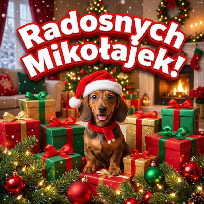Kartka z życzeniami na Mikołaja