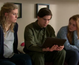 M jak miłość. Franek Zarzycki (Piotr Nerlewski), Ula (Iga Krefft), Natalka (Marcjanna Lelek)