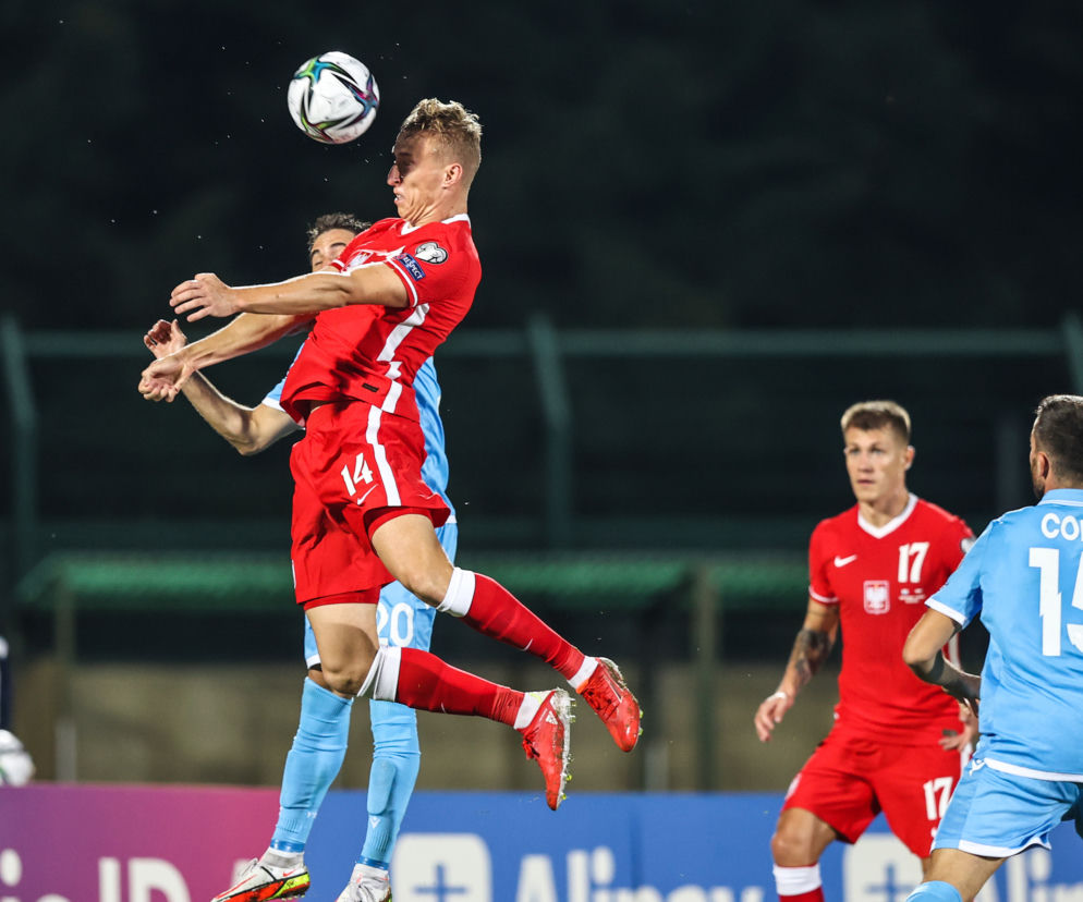 Adam Buksa strzela gola San Marino