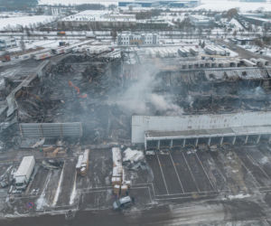 Wielki pożar magazynu pod Poznaniem. Skala zniszczeń poraża!