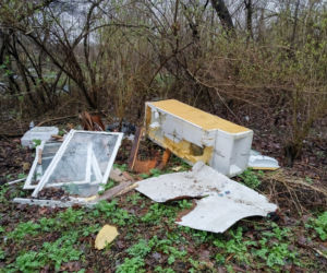 Wysypisko śmieci niedaleko Jeziorka Czerniakowskiego