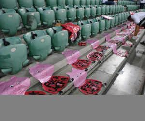 Oprawa kibiców w meczu Legia - FK Aktobe