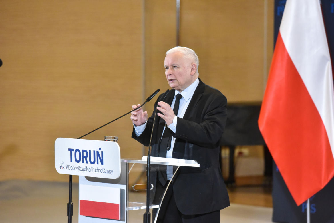 Jarosław Kaczyński na spotkaniu w Toruniu odpowiedział na pięć pytań publiczności