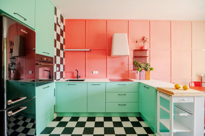 Odważne kolory we wnętrzach - projekt Deer Design