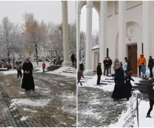 Proboszcz z Lublina po mszy zorganizował bitwę na śnieżki 