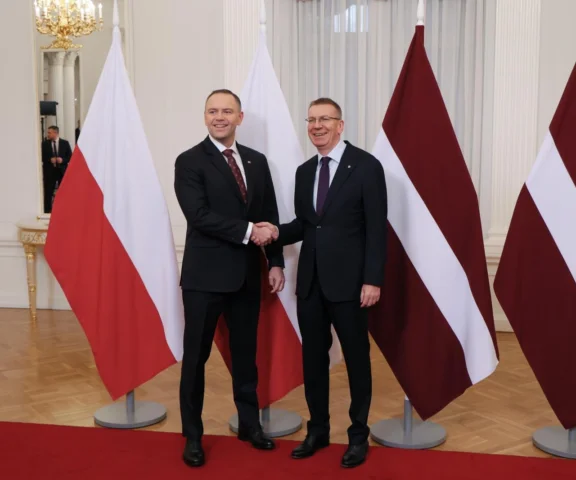 Prezydent  na Łotwie. Tematami bezpieczeństwo i sytuacja na Bałtyku
