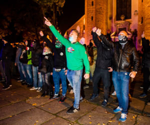 Gdańsk: Strajk kobiet przed Katedrą Oliwską