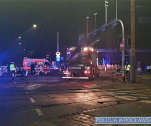 Wypadek na skrzyżowaniu Hallera i Powstańców Śląskich we Wrocławiu