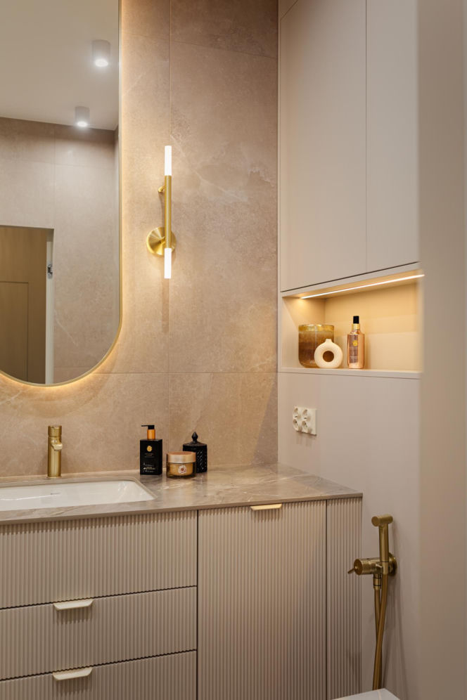 Soft minimalizm w gdyńskim apartamencie - projekt Agata Piltz