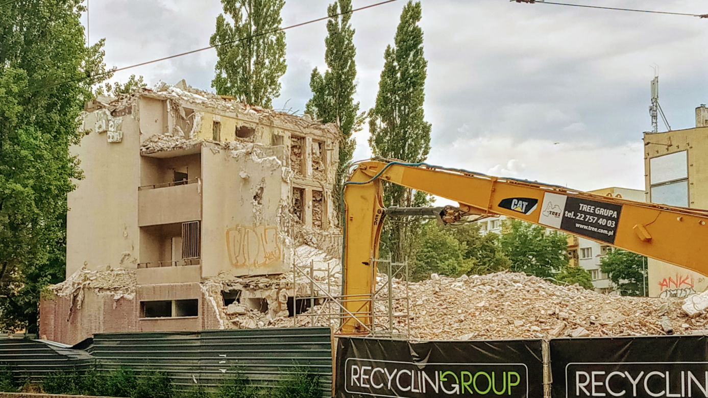 Rozbiórka Domu Marynarza - lipiec 2020