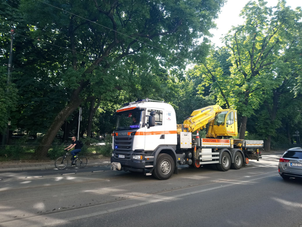 Wykolejenie tramwaju w centrum Krakowa 