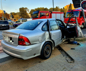 Chrysler roztrzaskał się na Okopowej