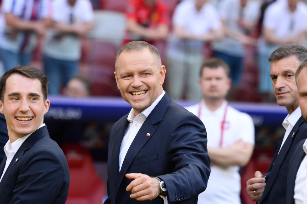 Karol Nawrocki i ceremonia po finale Pucharu Polski