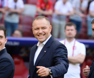 Karol Nawrocki i ceremonia po finale Pucharu Polski