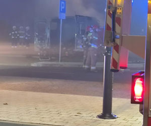 Pożar kampera w Ustce