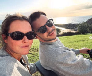 Olga Frycz z rodziną na wakacjach