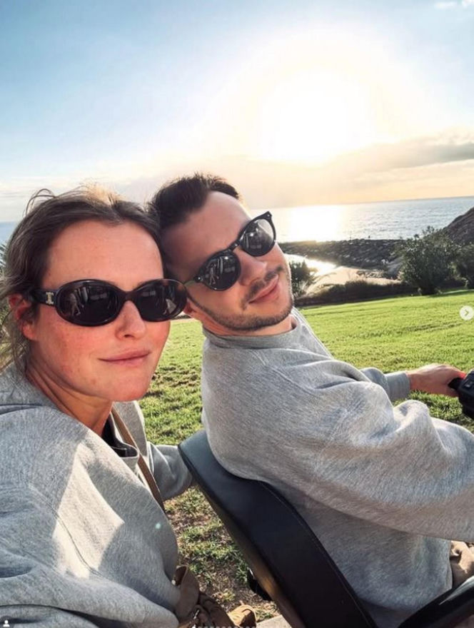 Olga Frycz z rodziną na wakacjach