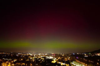 Zorza na niebie woj. śląskiego
