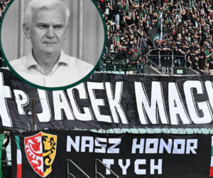 Mecz Śląska Wrocław przerwany. Kibice oddali hołd Jackowi Magierze