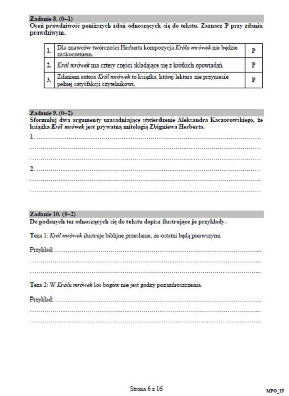 Próbna matura 2020 polski