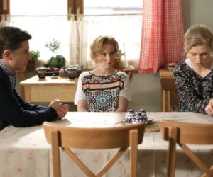 M jak miłość odc. 1233. Ewa (Dominika Kluźniak), Marek (Kacper Kuszewski), Natalka (Marcjanna Lelek)