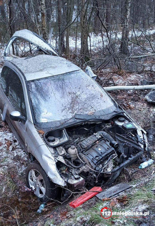 Niebezpieczny wypadek na trasie z Lisiej Góry do Mielca