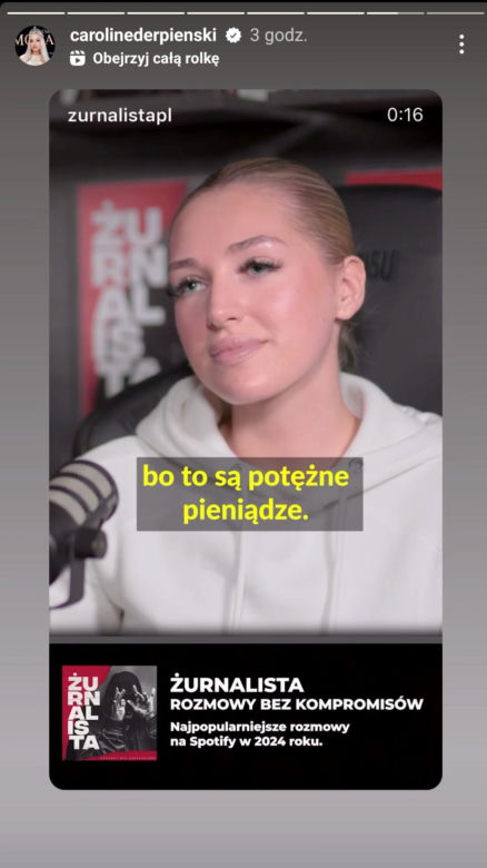 Caroline Derpeinski przyznała się do kłamstwa