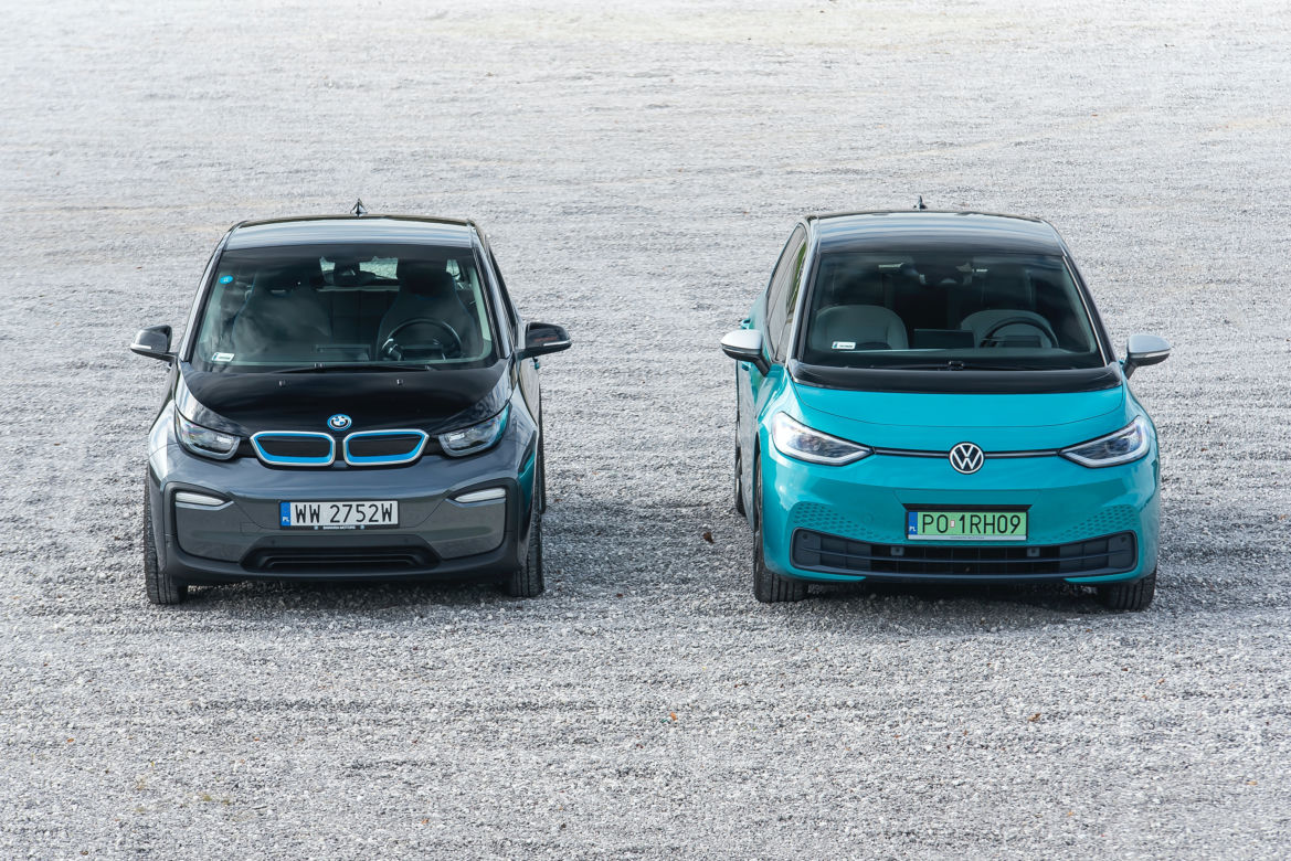 Volkswagen ID.3 1ST 204 KM 58 kWh vs. BMW i3 120 Ah 170 KM