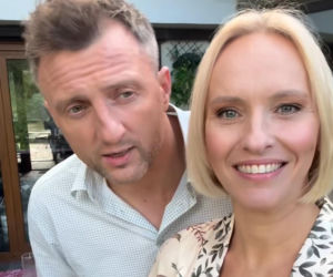M jak miłość nowy sezon na planie. Dorota (Iwona Rejzner), Bartek (Arkadiusz Smoleński)