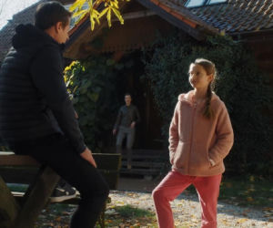 M jak miłość. Hania (Wiktoria Basik), Adam Karski (Patryk Szwichtenberg)