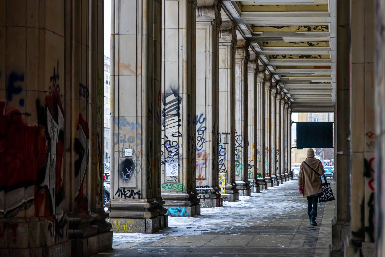 Graffiti w centrum Warszawy w 2026 r.