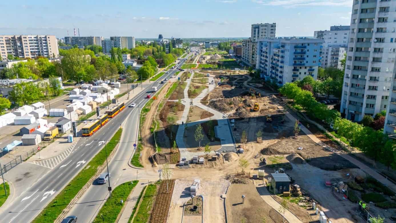 Park nad Południową Obwodnicą Warszawy na Ursynowie