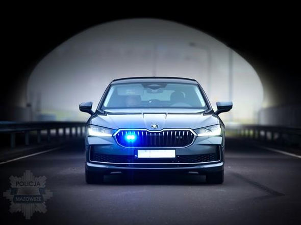 Nieoznakowany radiowóz siedleckiej policji w akcji