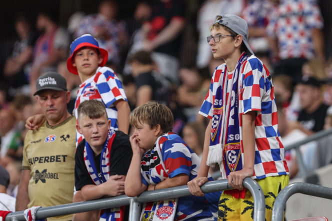Górnik Zabrze - AS Monaco: Zdjęcia kibiców i zawodników z meczu eliminacji Ligi Konferencji
