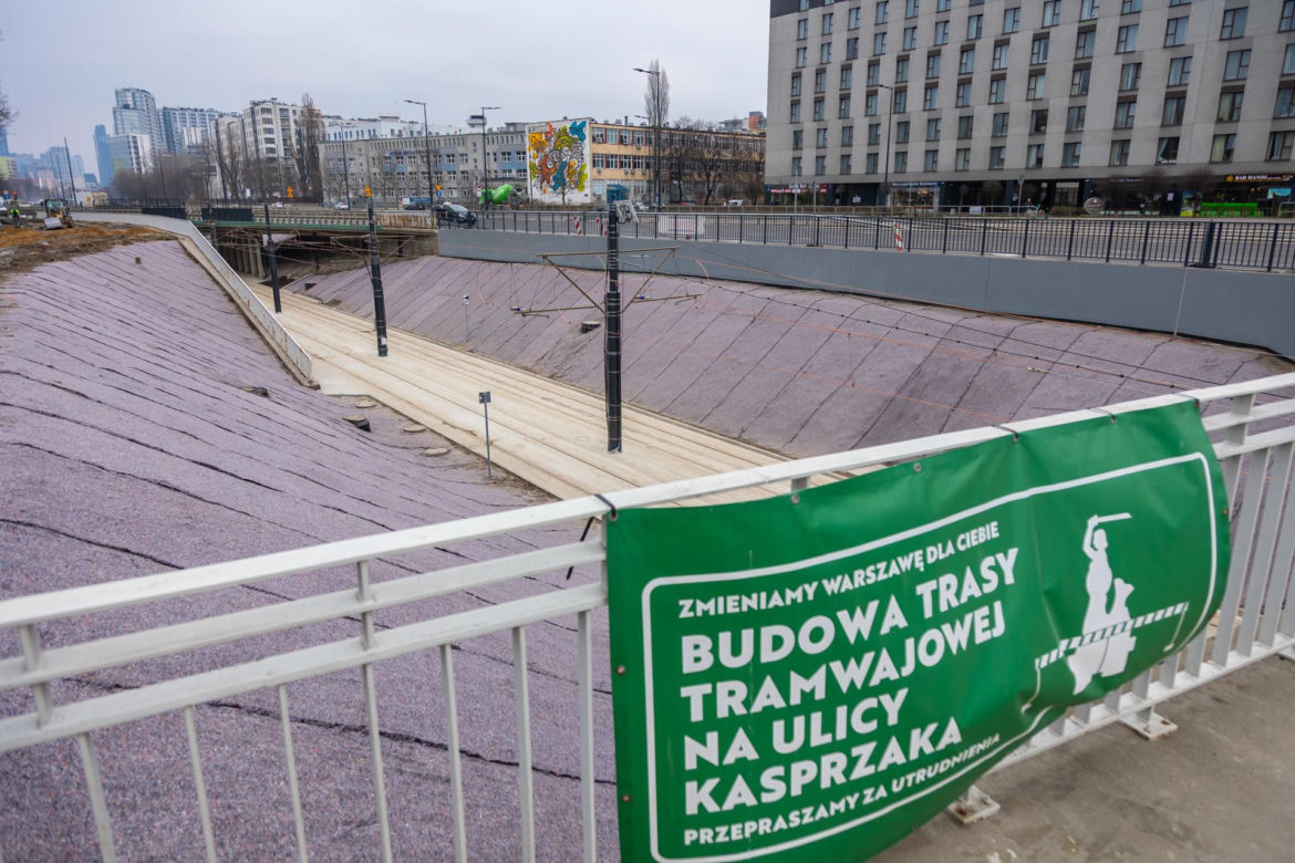 Tramwaj na Kasprzaka w Warszawie