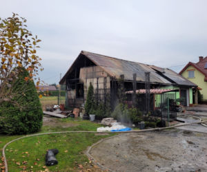Pożar budynku gospodarczego w Charzewicach