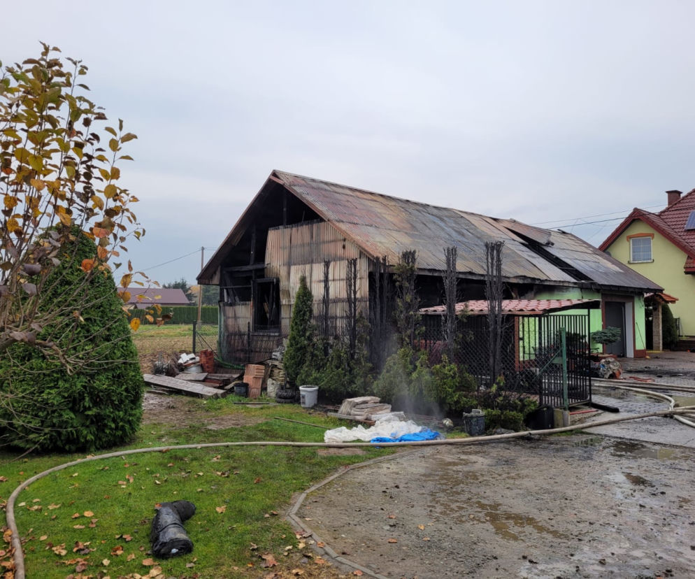 Pożar budynku gospodarczego w Charzewicach