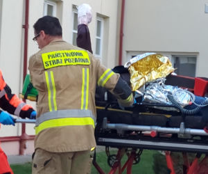 Próbna ewakuacja w zamojskim rolniczaku